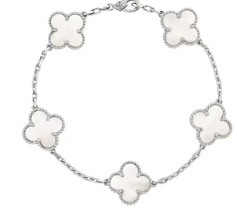 Pulsera Trebol Van Cleef 14K + Caja Regalo