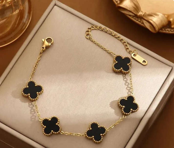 Pulsera Trebol Van Cleef 14K + Caja Regalo