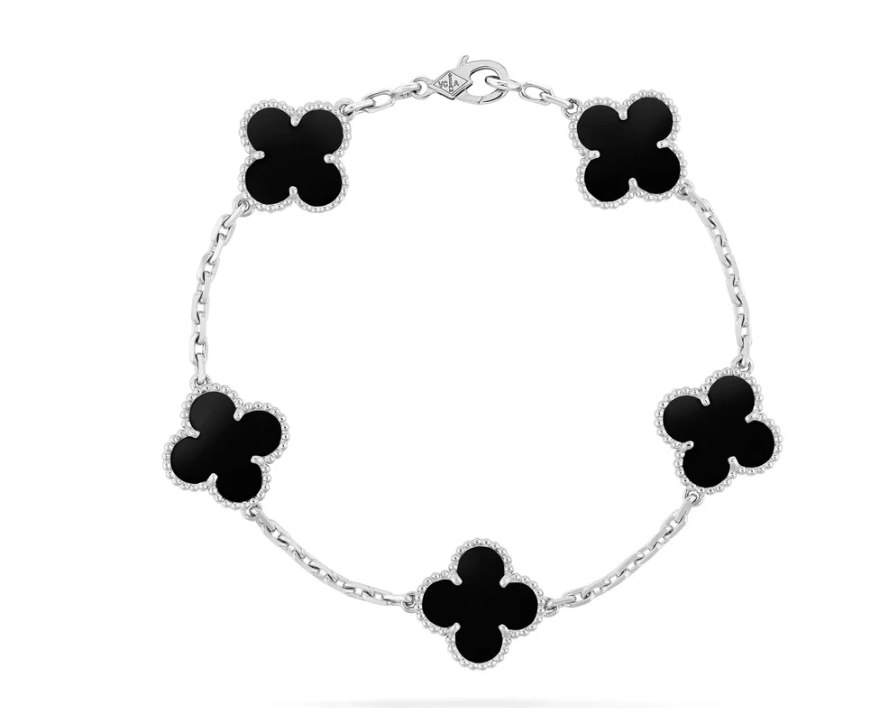 Pulsera Trebol Van Cleef 14K + Caja Regalo