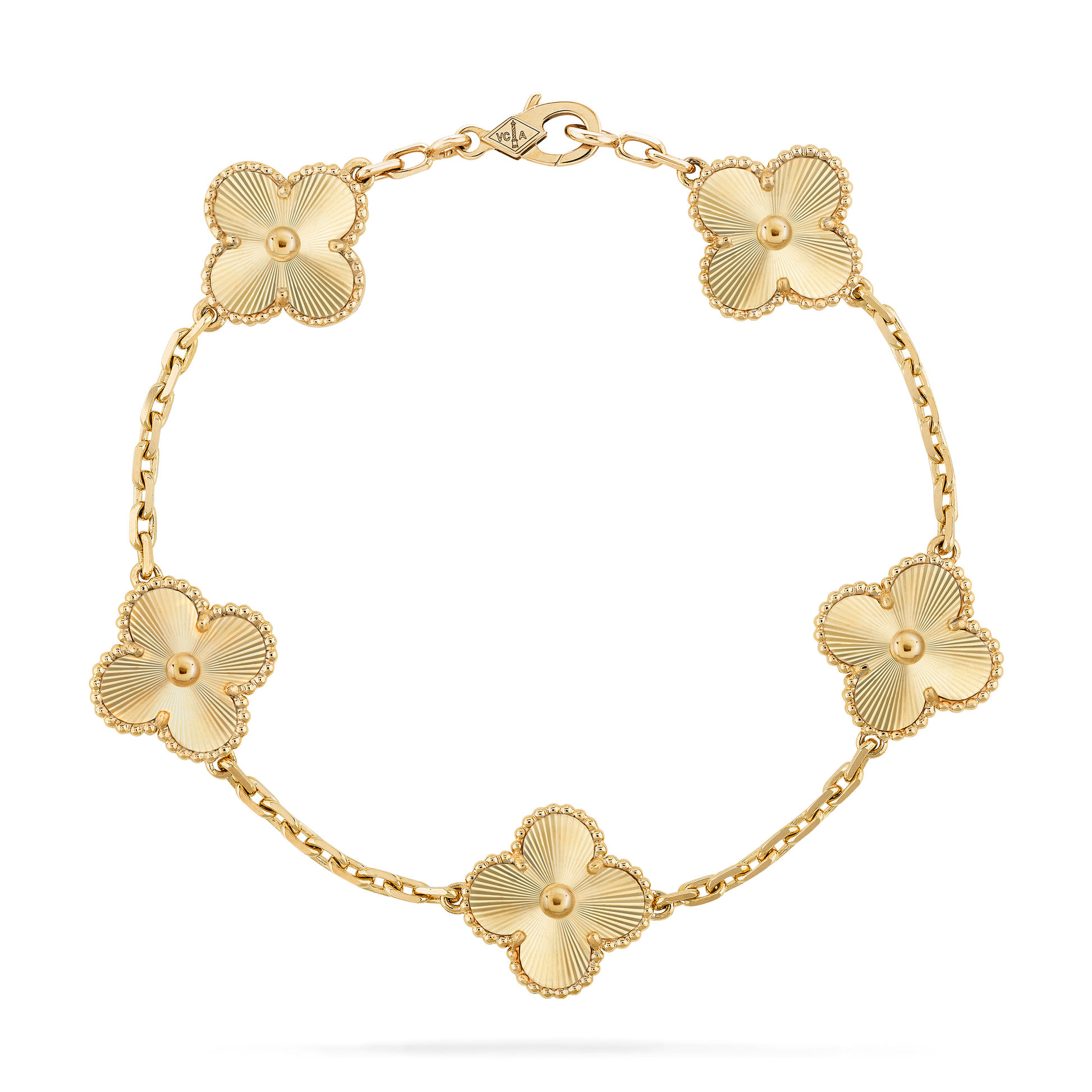 Pulsera Trebol Van Cleef 14K + Caja Regalo